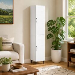 Friendly White Cabinet Set - 2 Pieces for Your Space