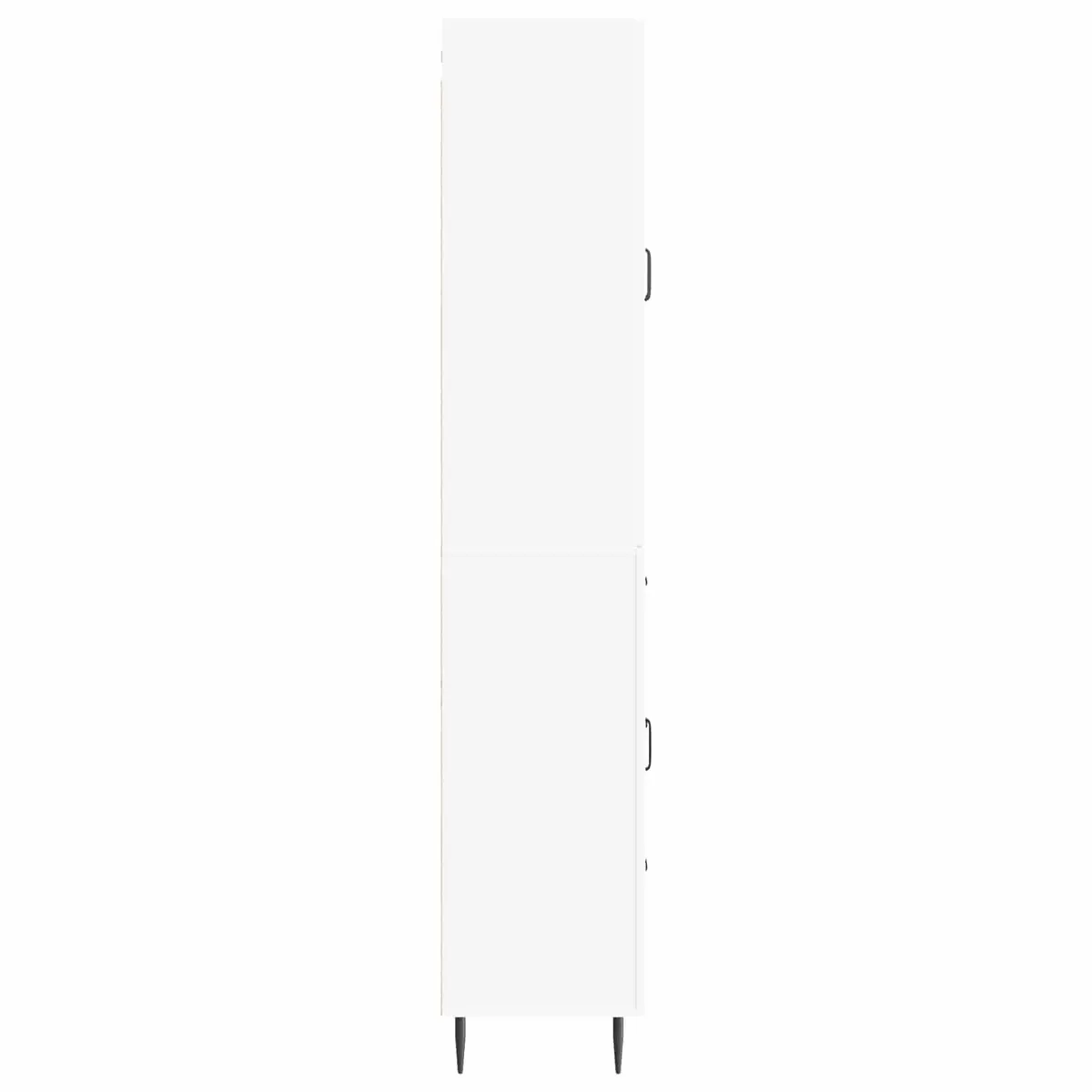 Cabinet Set 2 Pieces White Modern Storage Furniture Indoor Outdoor 66 x 34.5 x