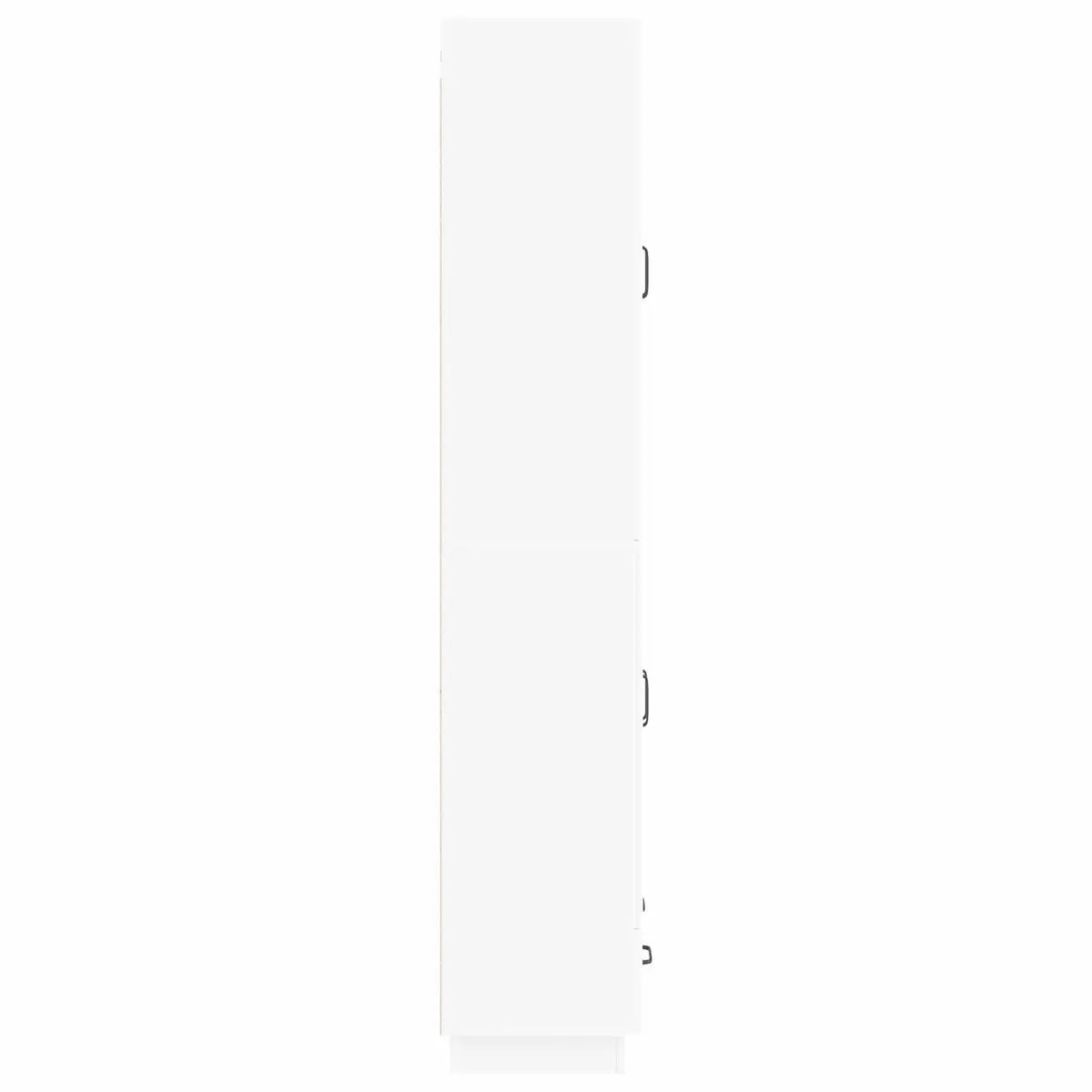 Cabinet Set 2 pcs White Storage Furniture Engineered Wood Modular Design