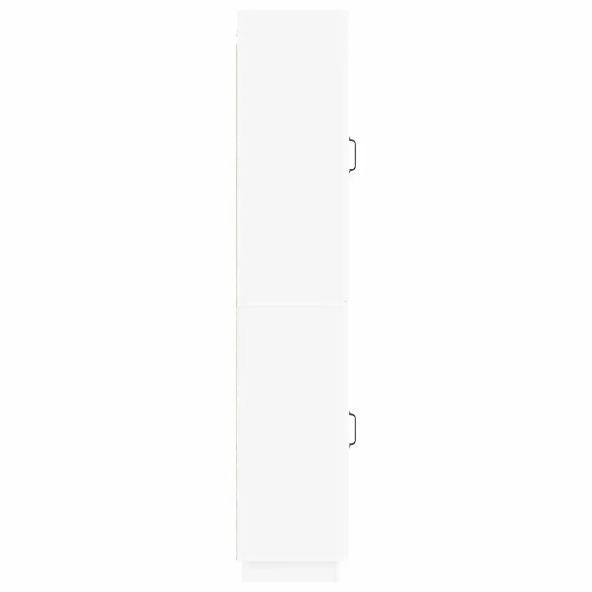 Cabinet Set 2 Pieces White Storage Furniture Living Room Modern Design