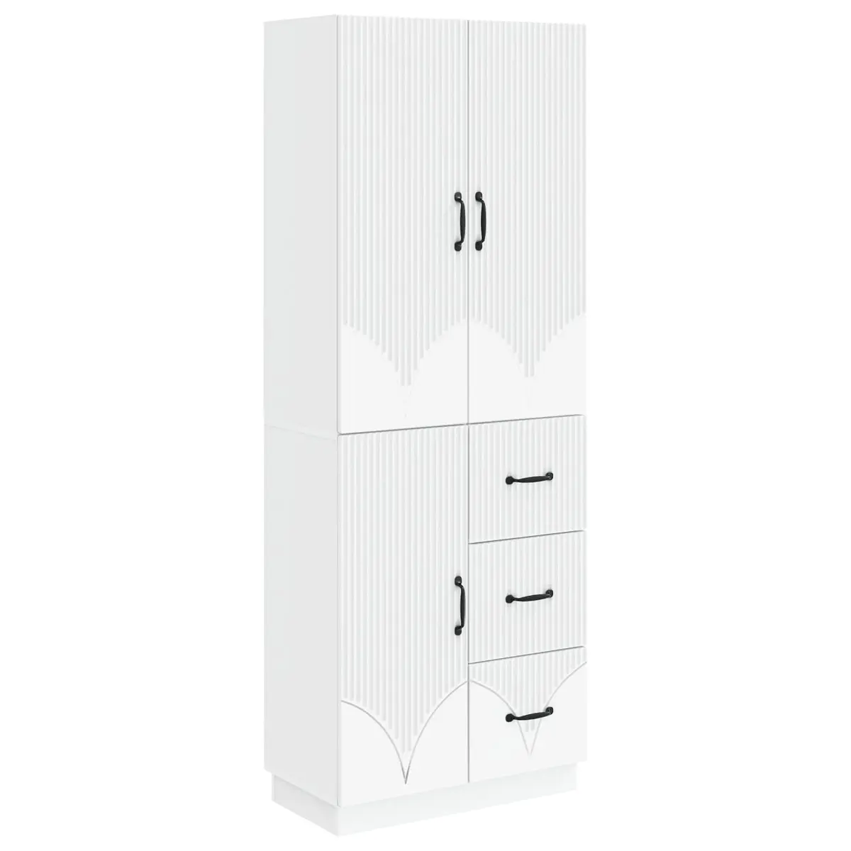 Cabinet Set 2 Pcs Storage Furniture Engineered Wood Living Room Bedroom