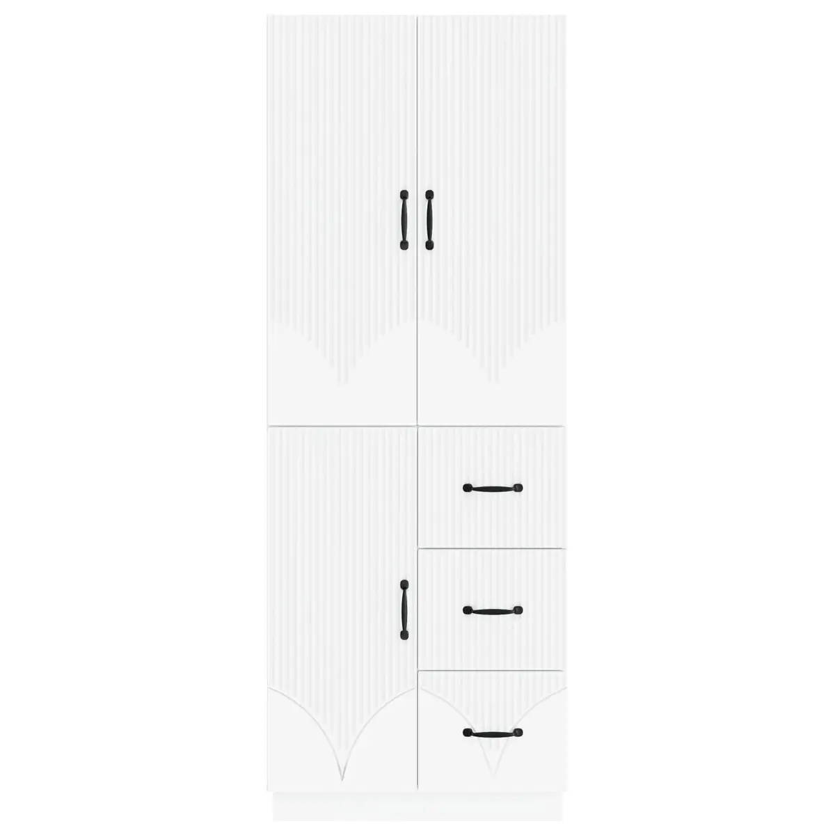 Cabinet Set 2 Pcs Storage Furniture Engineered Wood Living Room Bedroom