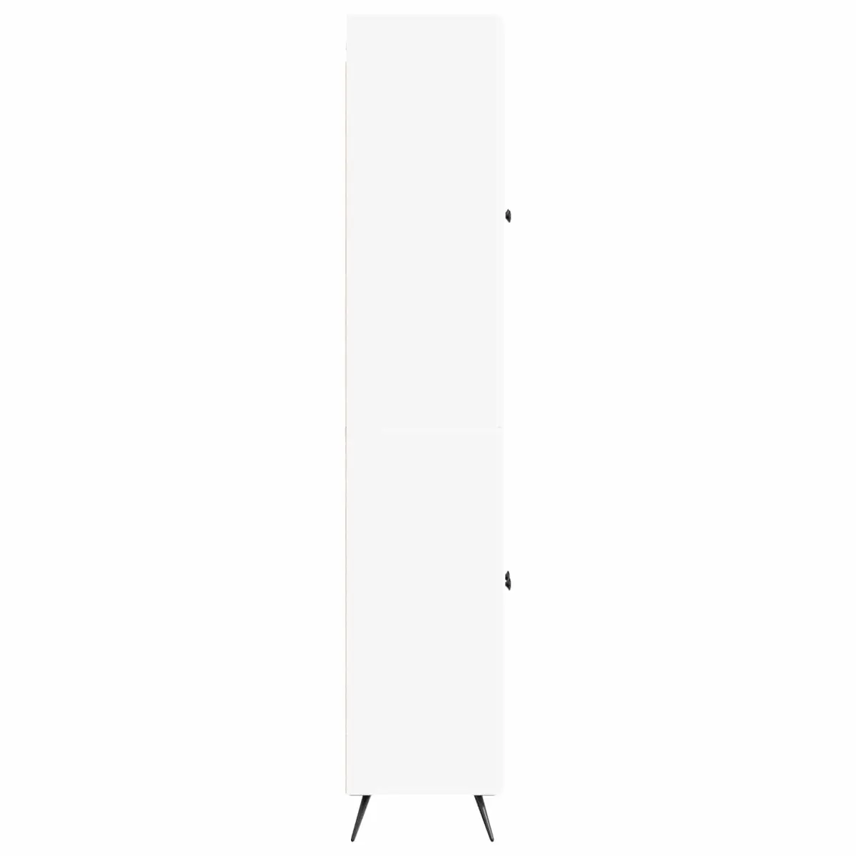 Cabinet Set Modern Minimalist White 2 Pieces Engineered Wood Storage Furniture Shelves Drawers