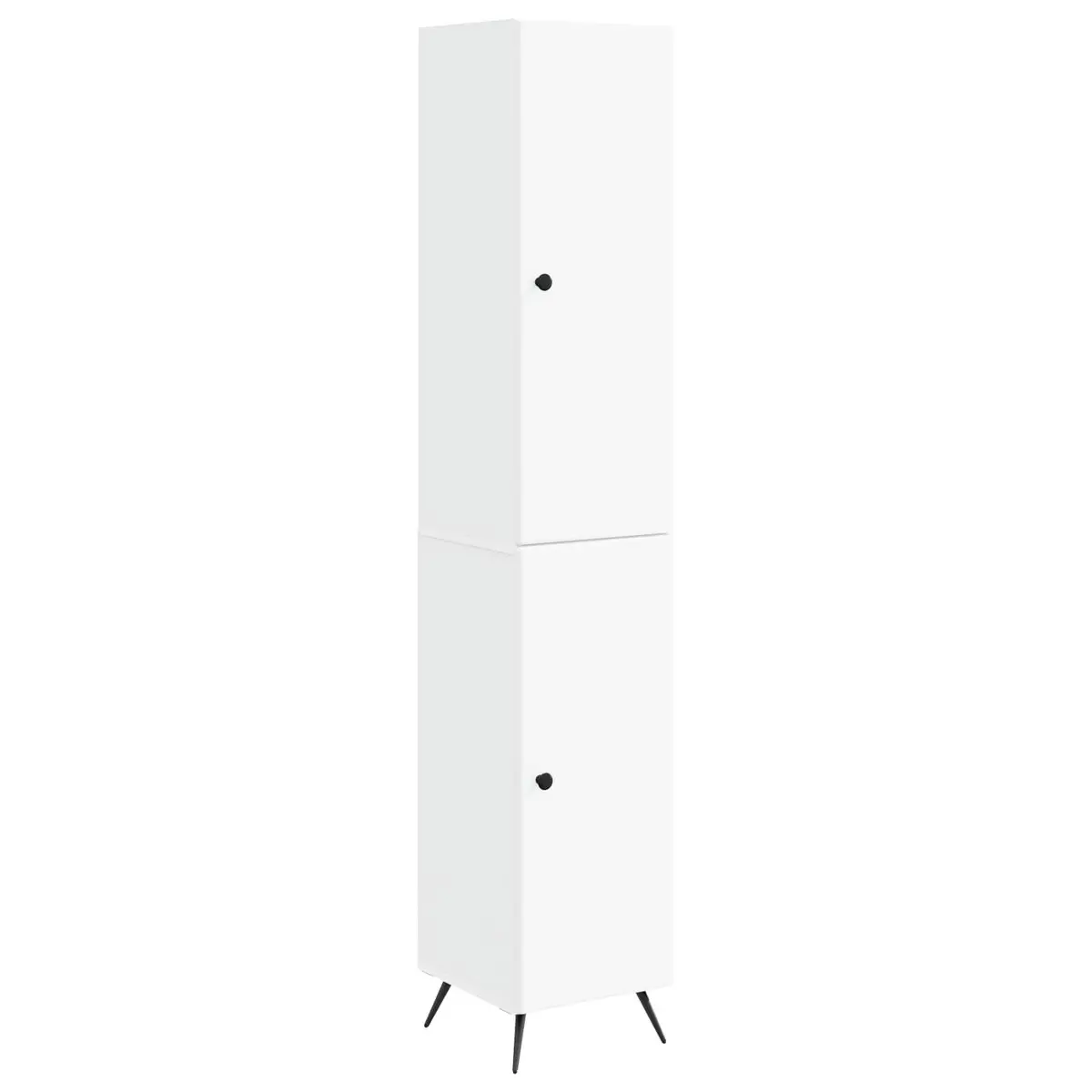 Cabinet Set White Engineered Wood 2 Pcs Furniture Storage Living Room Bedroom