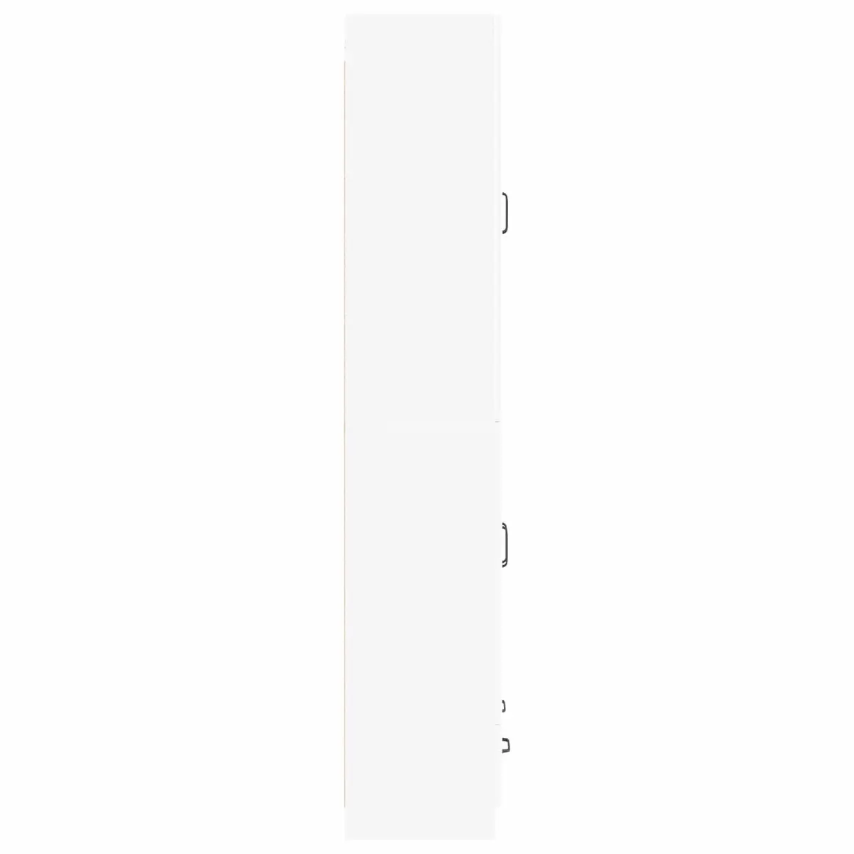 White Cabinet Set 2 Pieces Engineered Wood Furniture Home Storage Living Room