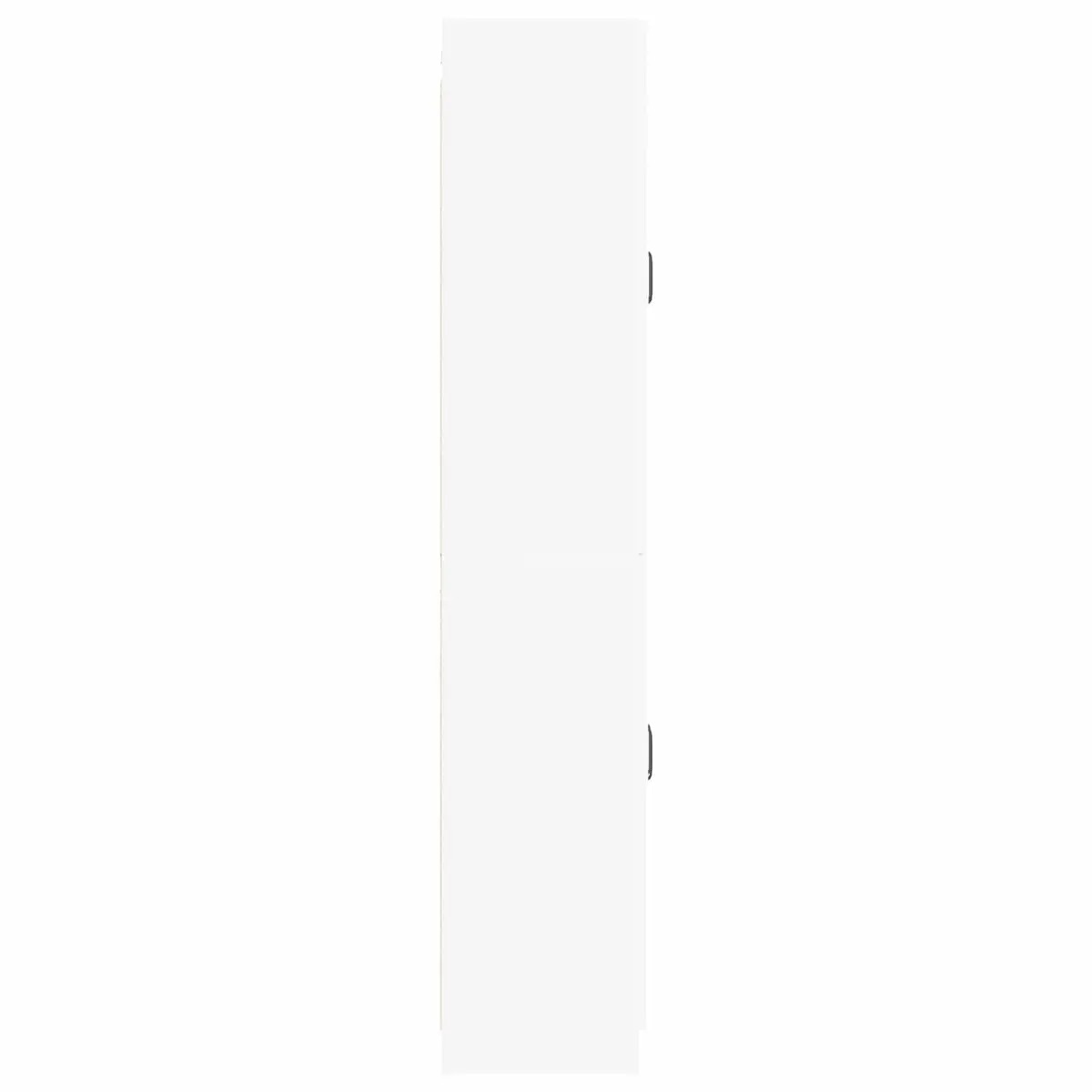 White Engineered Wood Cabinet Set 2 Piece Storage Furniture Compartment Shelves