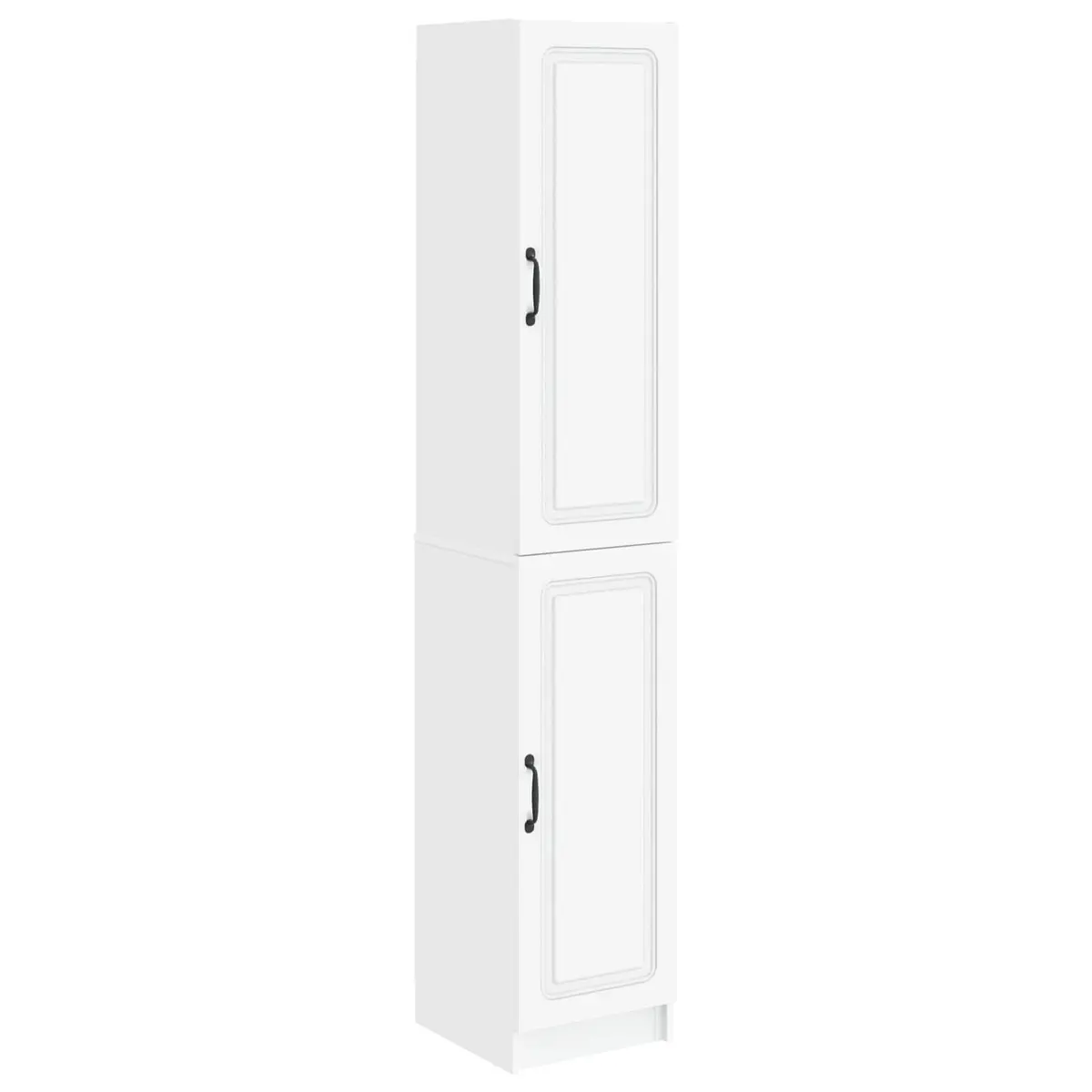 Cabinet Set White 2 Pieces Storage Furniture Living Room Bedroom Compartments