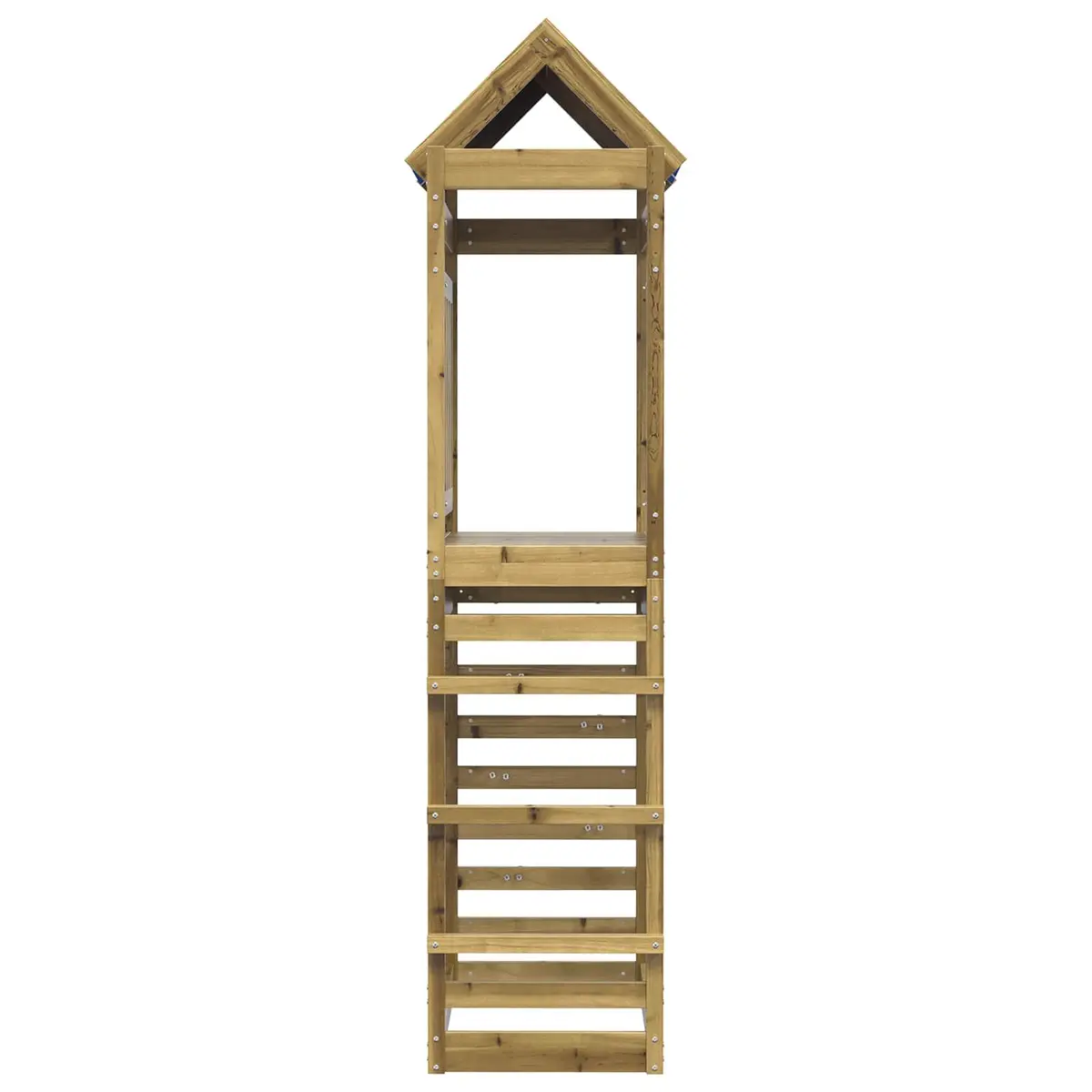 Play Tower Outdoor Kids Playground Equipment Brown Garden Backyard Climbing