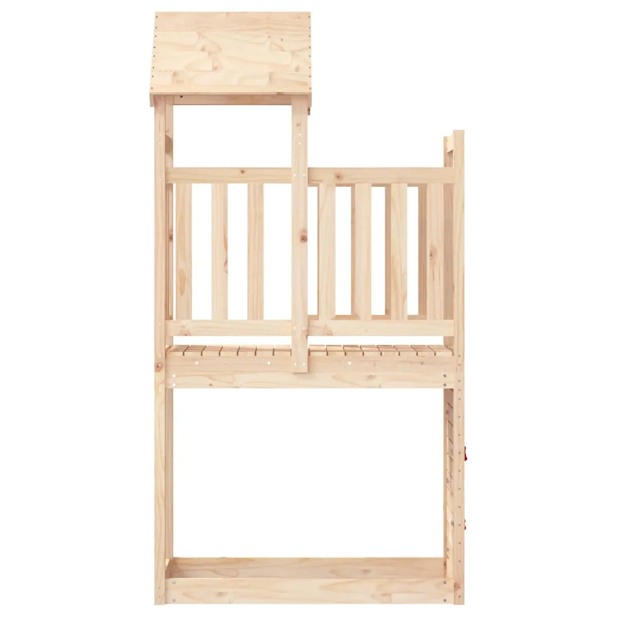 Play Tower Swing Set Slide Climbing Outdoor Kids Backyard Equipment Solid Pine Wood Brown 53 x 110.5 x 214 cm