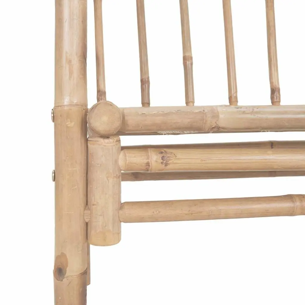 Bamboo Garden Bench with Trellis Pergola Outdoor Seating Brown 116cm