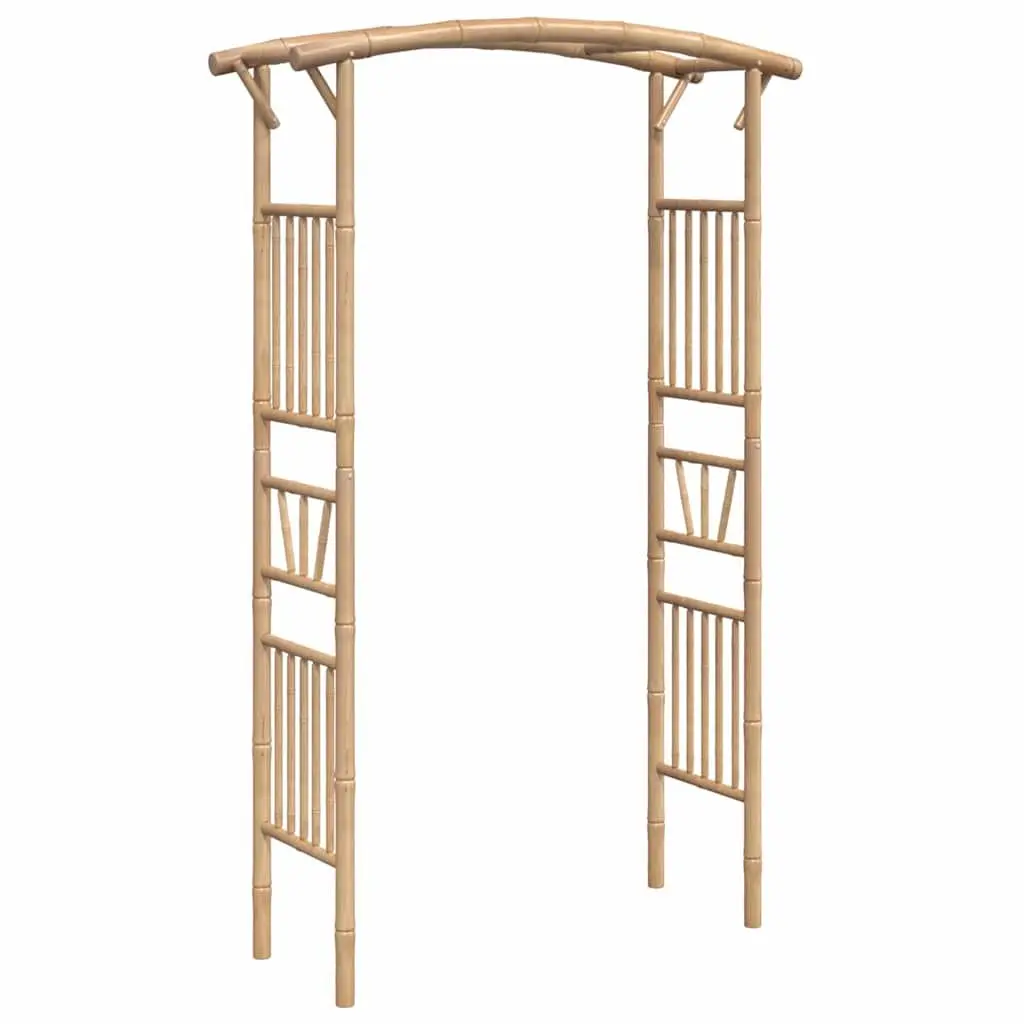 Bamboo Garden Arch Weather-Resistant 118 cm W x 40 cm D x 187 cm H Outdoor Trellis for Climbing Plants and Roses