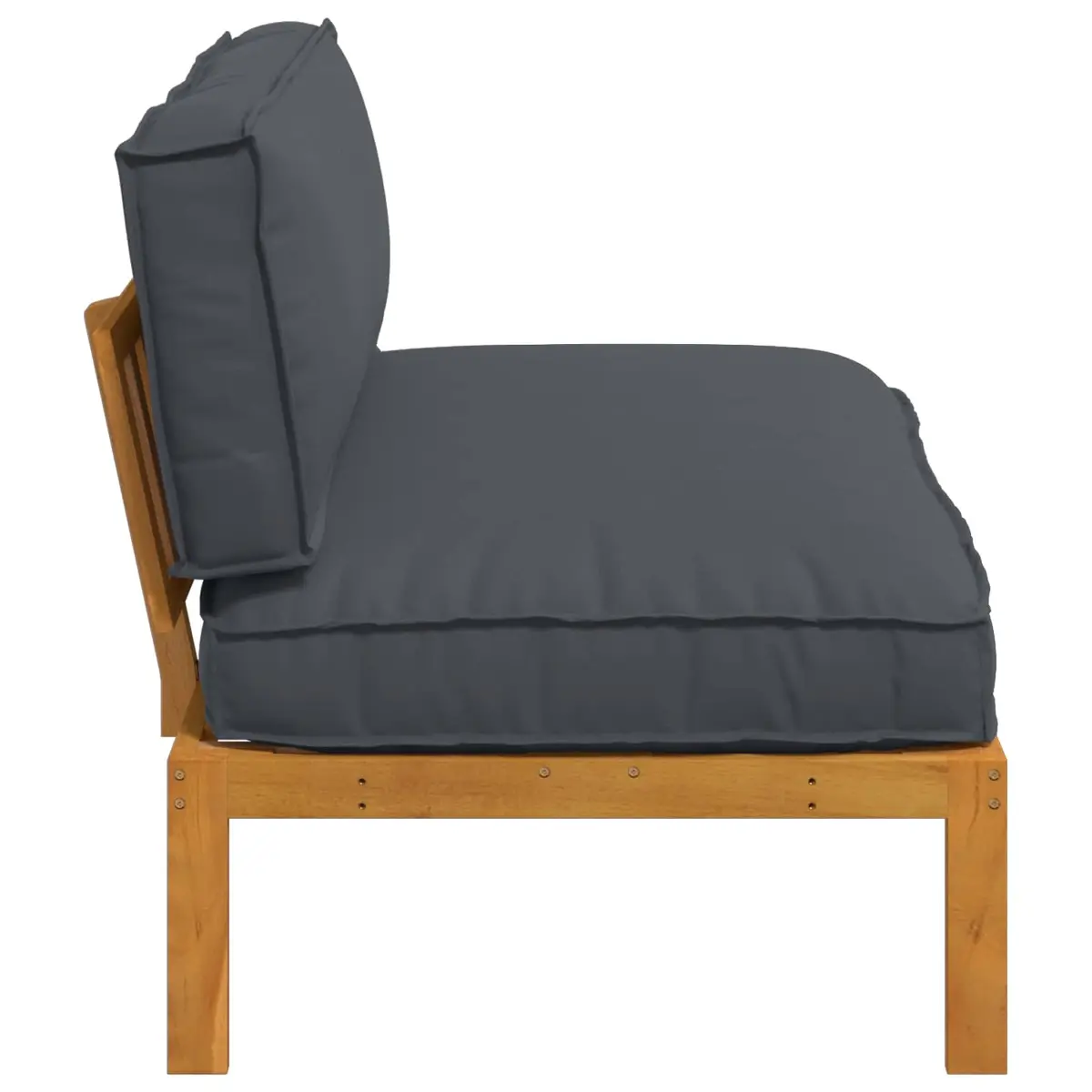 Modular Sofa Set Anthracite Outdoor Garden Furniture Solid Acacia Wood