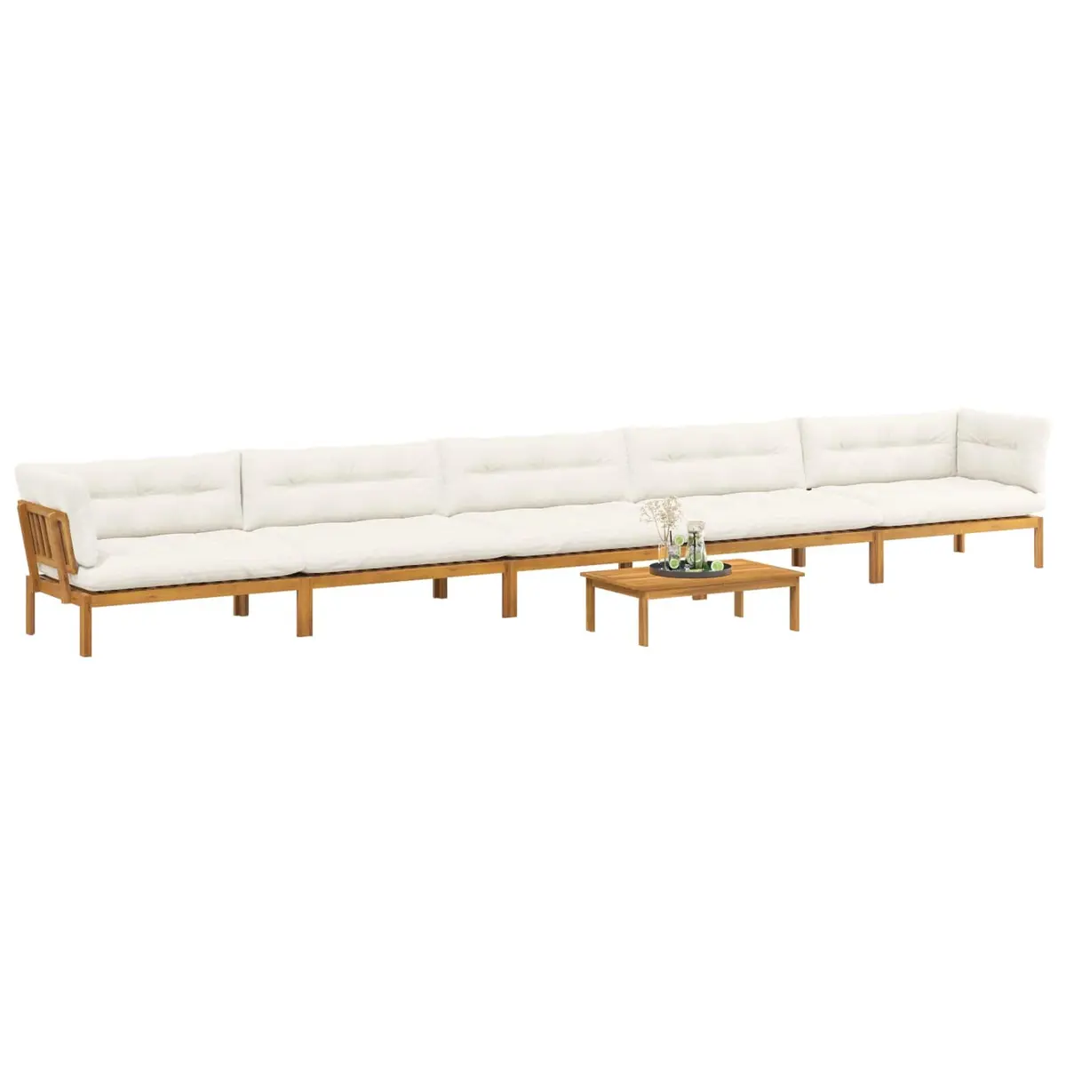 Outdoor Sectional Sofa Set 6 Piece Garden Pallet Corner Lounge Furniture with