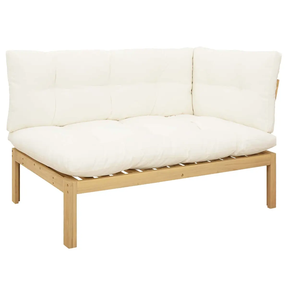 Outdoor Sectional Sofa Corner Lounge Set 2 Piece with Low Table Garden Patio