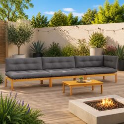 Easy-Going 4-Piece Garden Pallet Sofa Sectional Set