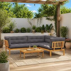 Invite Comfort with This Outdoor 4-Piece Sectional Set