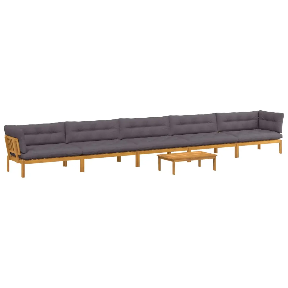 6 Piece Garden Pallet Sofa Set Corner Lounge Outdoor Sectional Seating With