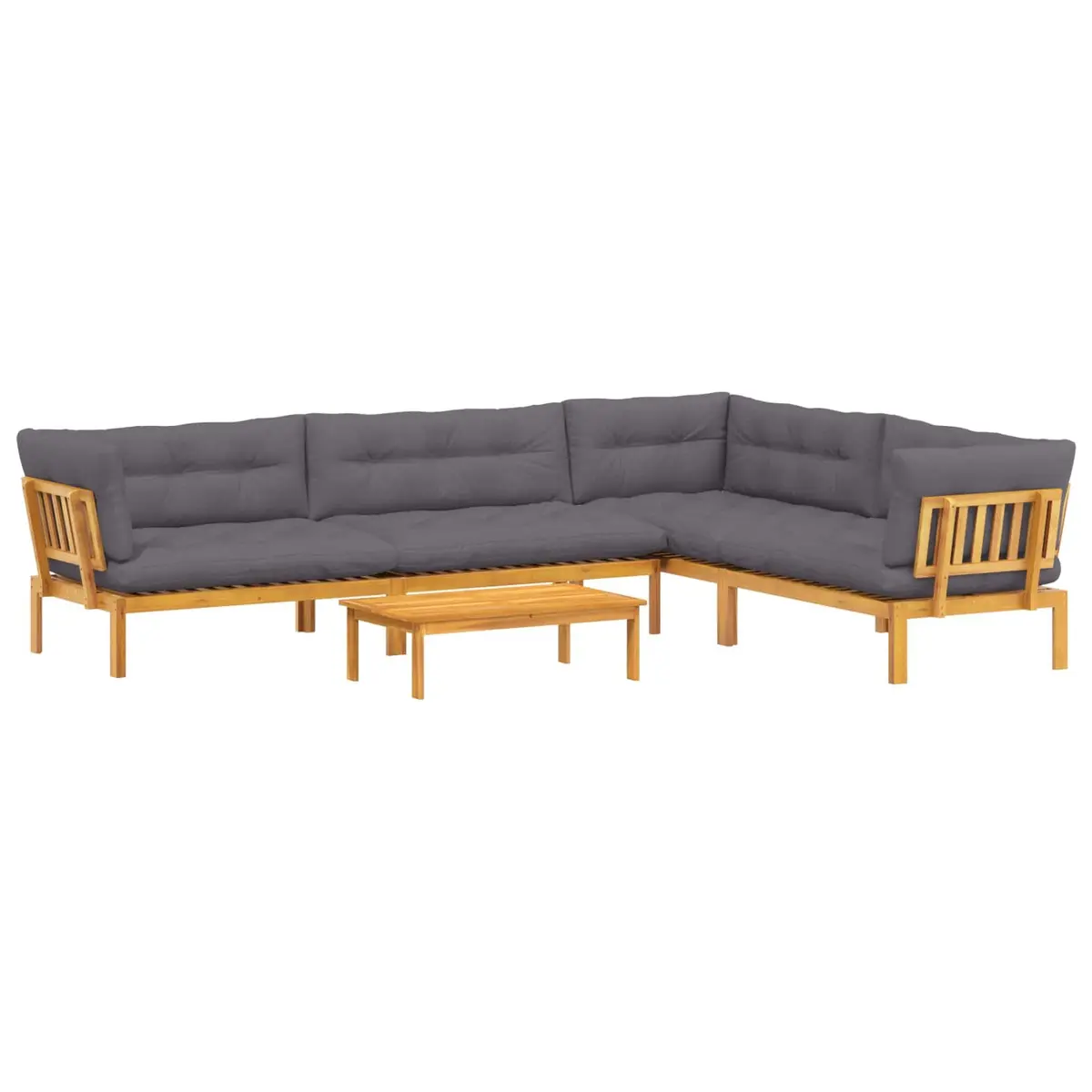 Outdoor Sectional Sofa Units 5 Piece Garden Pallet Corner Lounge Seating Set