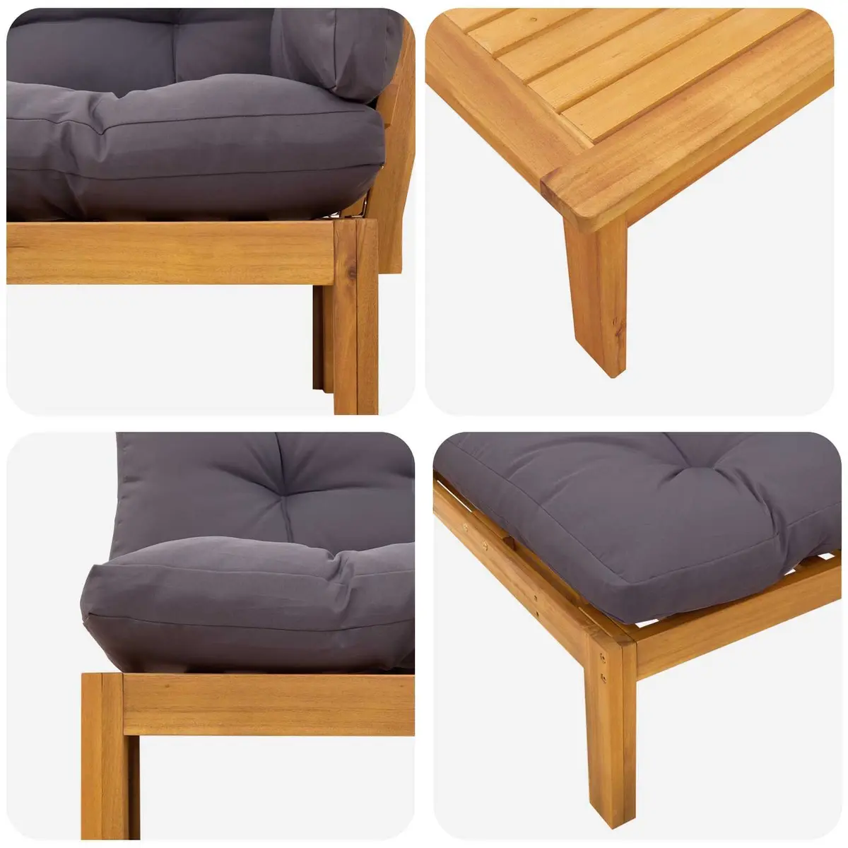 Outdoor Sectional Sofa Units 5 Piece Garden Pallet Corner Lounge Seating Set