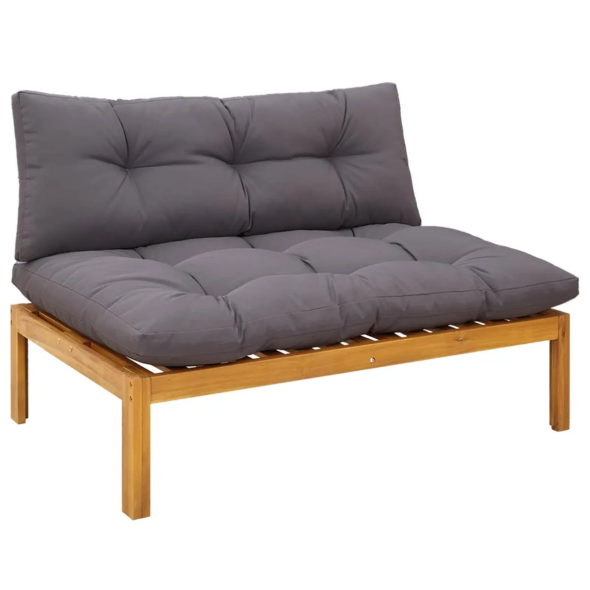 Outdoor Sectional Sofa Set 6 Piece Corner Lounge with Low Table