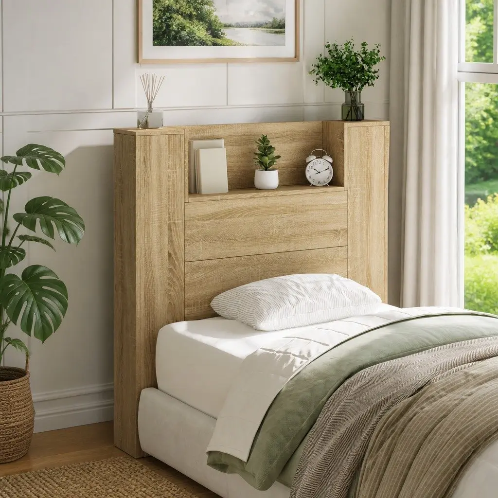 Storage Headboard with RGB LED Lighting