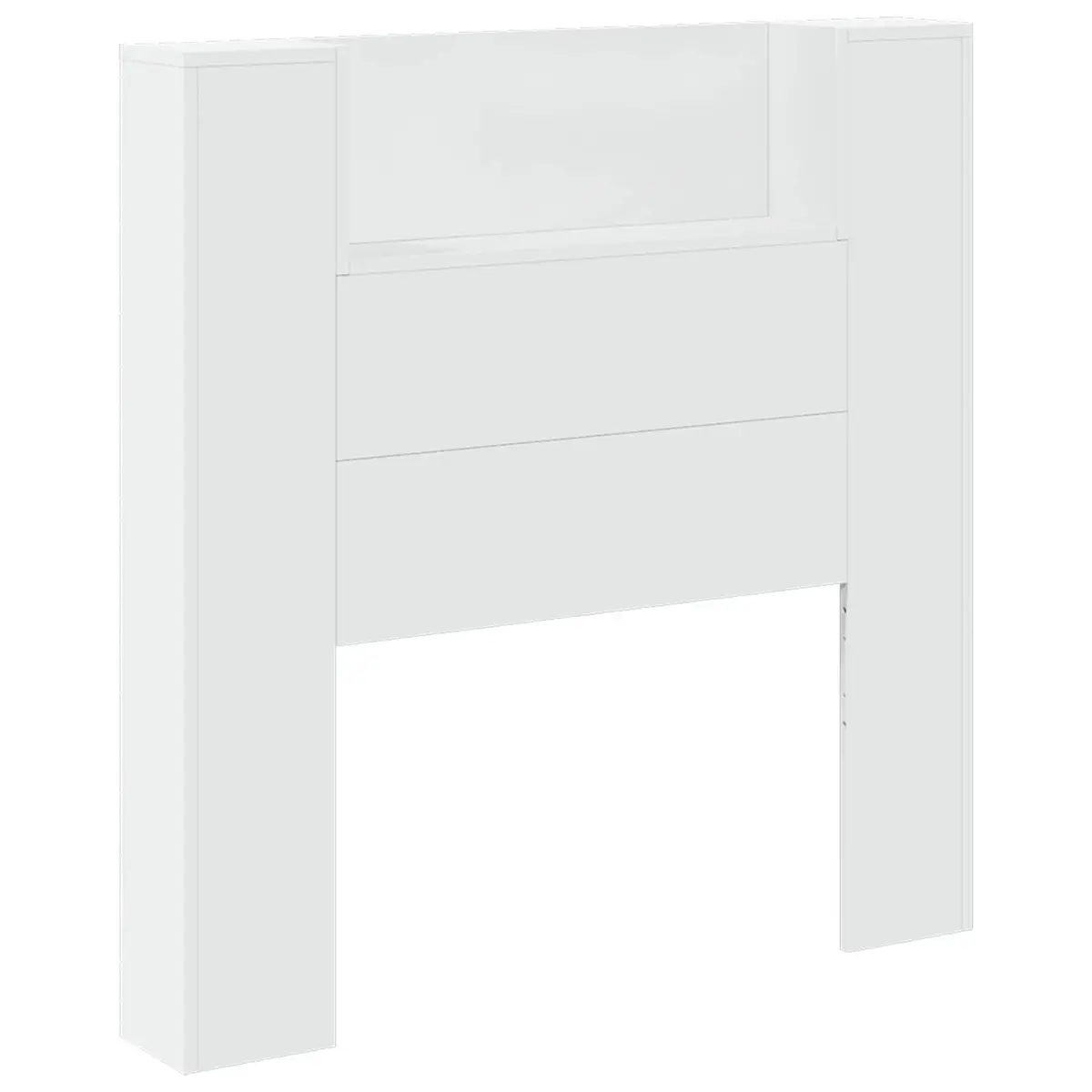 Storage Headboard with RGB LED Lights Adjustable Size White