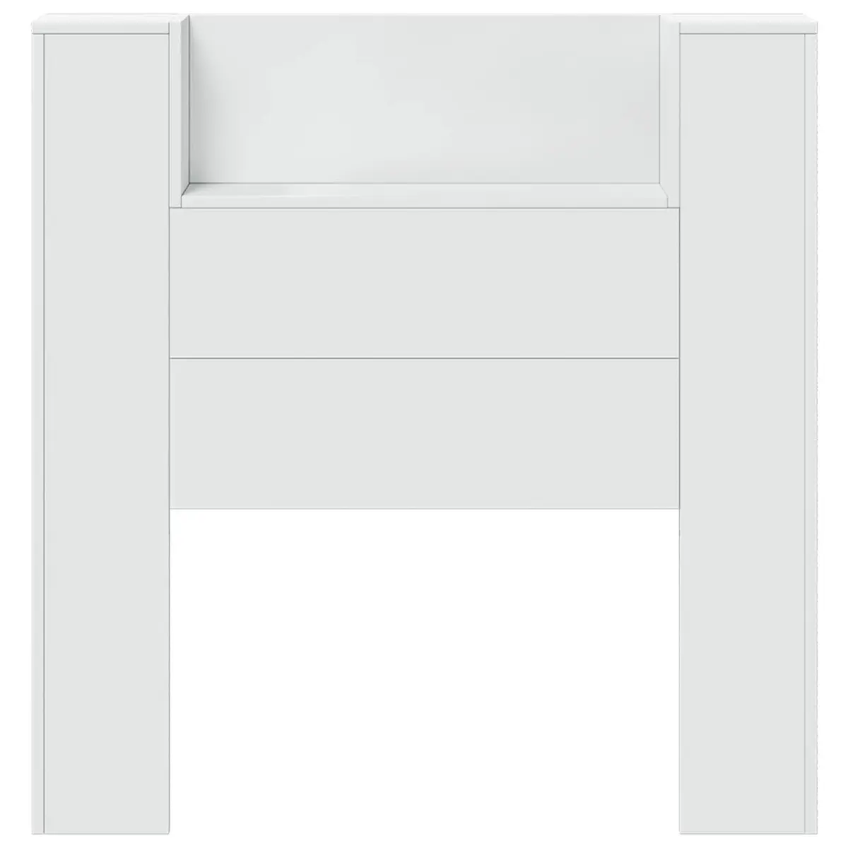 Storage Headboard with RGB LED Lights Adjustable Size White