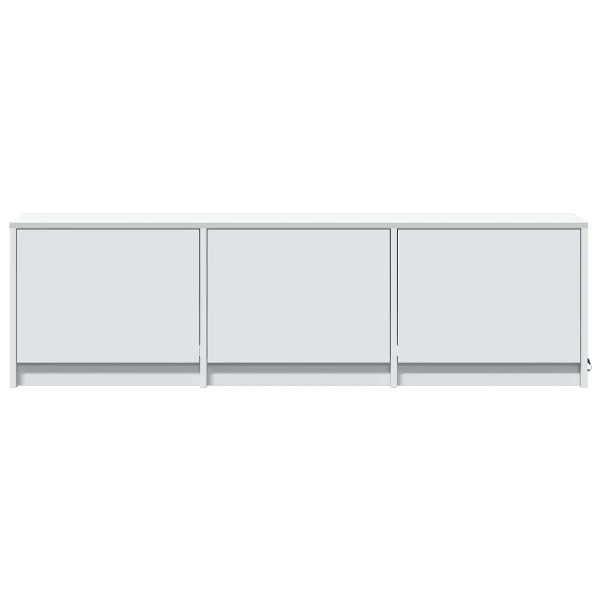 TV Cabinet with LED Lights White Engineered Wood Storage Unit Lounge Media