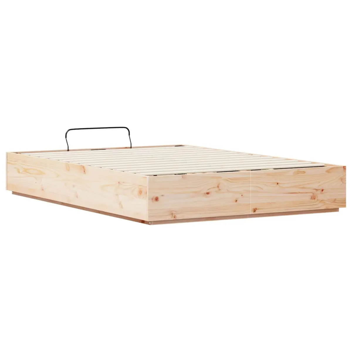 Ottoman Bed Frame with Storage in Solid Pine 135 x 190 cm