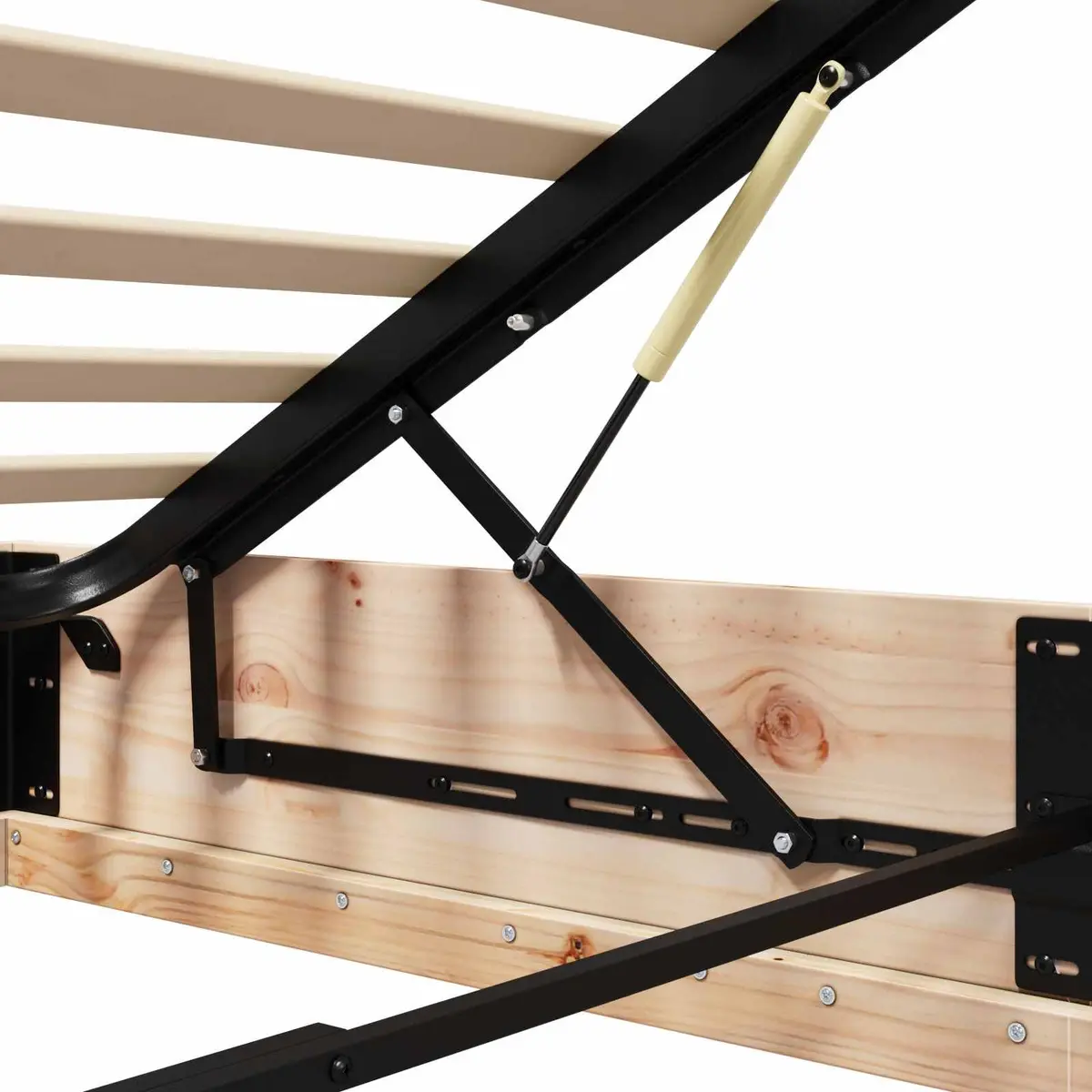 Ottoman Bed Frame with Storage Brown Solid Pine Wood 150 x 200 cm