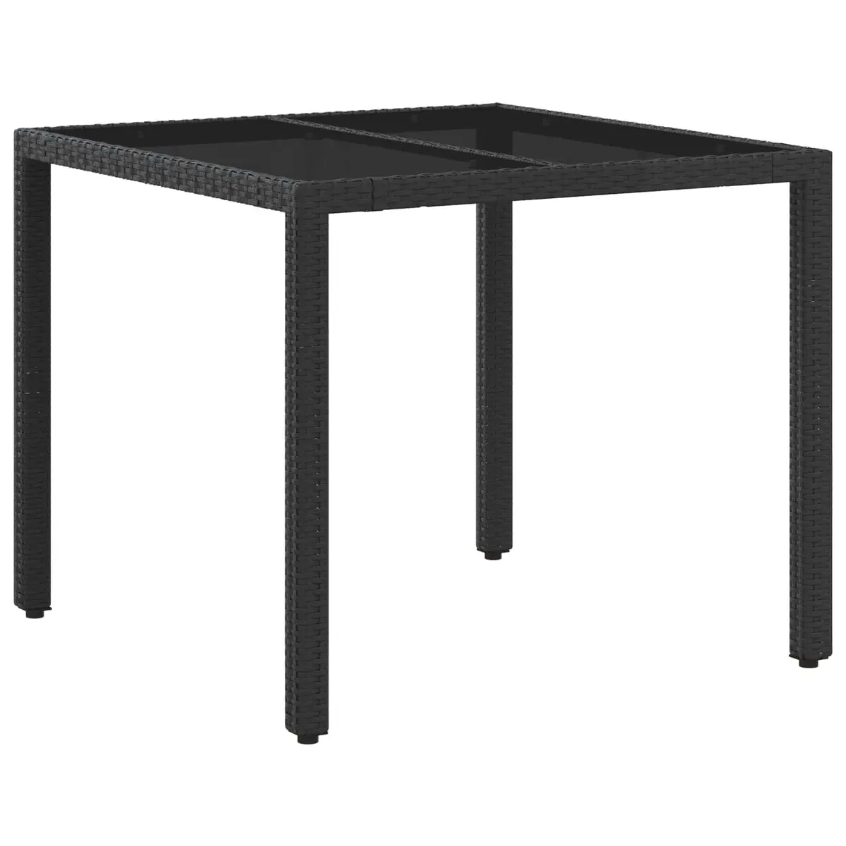 Outdoor Dining Set 3 Piece Black Garden Furniture Patio Table Chairs