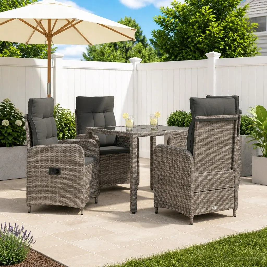 5-Piece Grey Dining Set