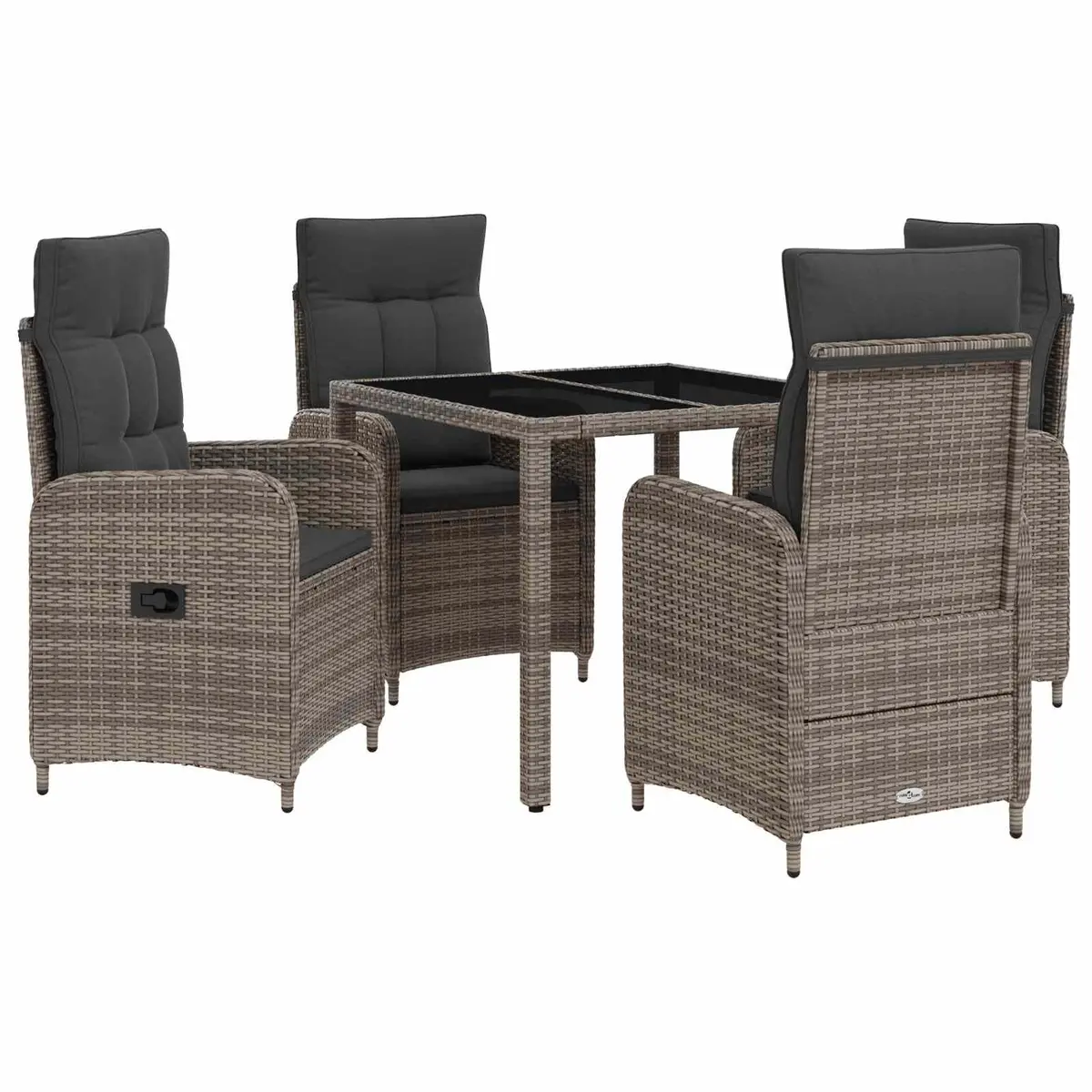 5-Piece Grey Dining Set