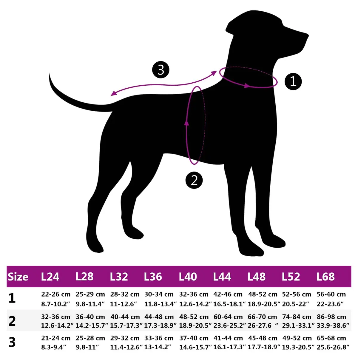 Dog Coat Water-Resistant Windproof Adjustable Size L40 Purple Fleece Polyester