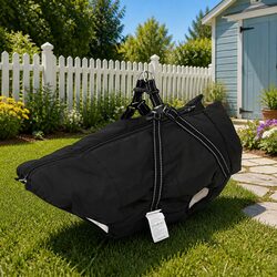 Cozy Up Your Dog with This Adjustable Black Coat L44