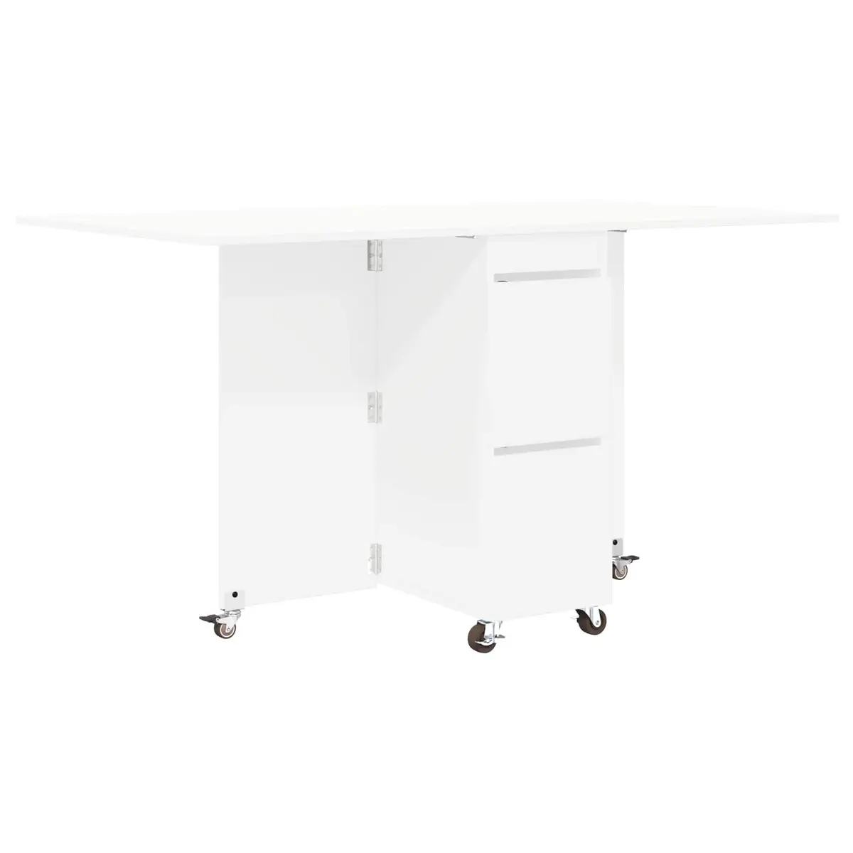 Dining Table 140x80x77cm Extendable Kitchen Furniture White Engineered Wood