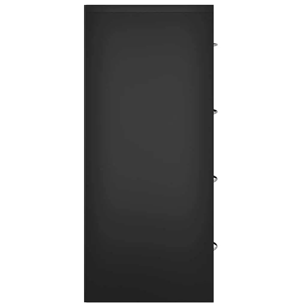 Sideboard Cabinet Black 4 Drawers 60x30.5x71cm