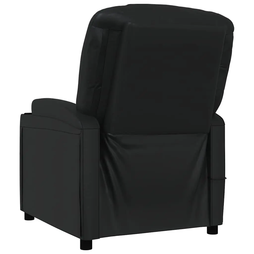 Electric Massage Chair Black Reclining 6 Points Vibration