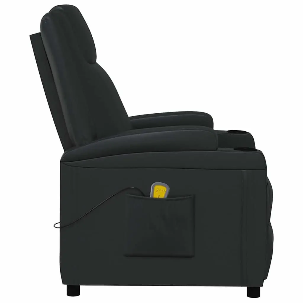 Electric Massage Chair Black Reclining 6 Points Vibration