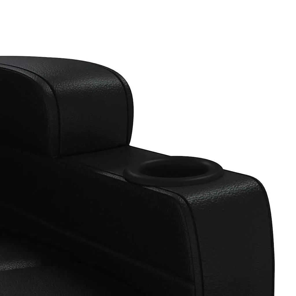Electric Massage Chair Black Reclining 6 Points Vibration