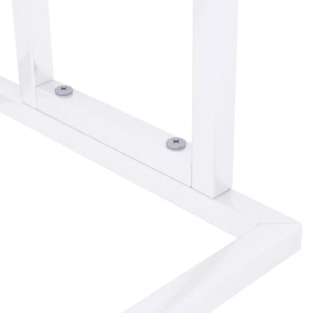 Freestanding Towel Rack White 2-Tier Bathroom Storage Organiser Stand Holder