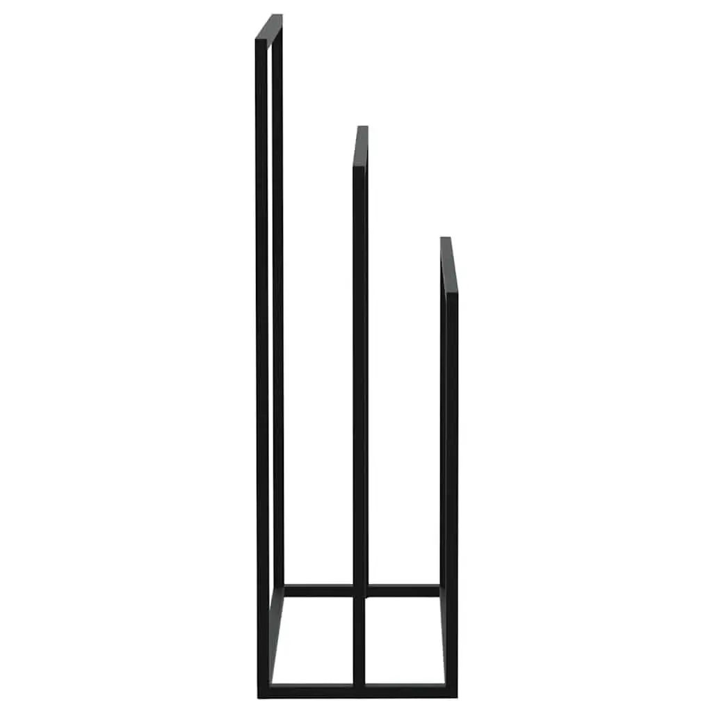 Freestanding Towel Rack 3 Tier Black Iron Bathroom Storage Holder Organiser