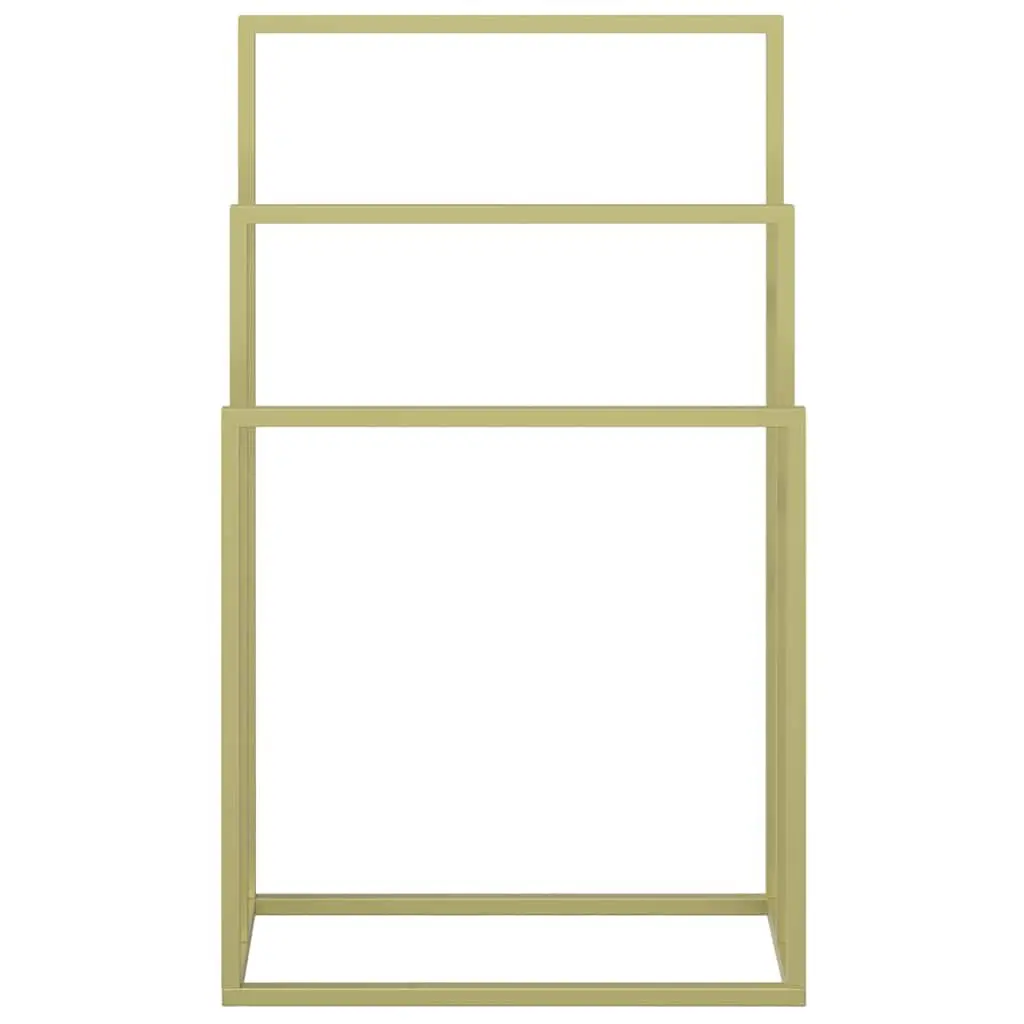 Freestanding Towel Rack 3 Tier Iron Gold Bathroom Storage Holder Stand Organiser