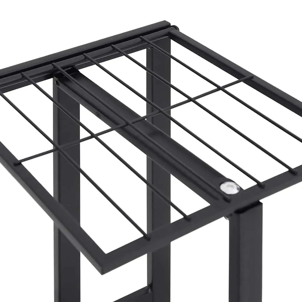 5-Tier Flower Stand Iron Plant Rack Corner Shelf Display Stand with Wheels