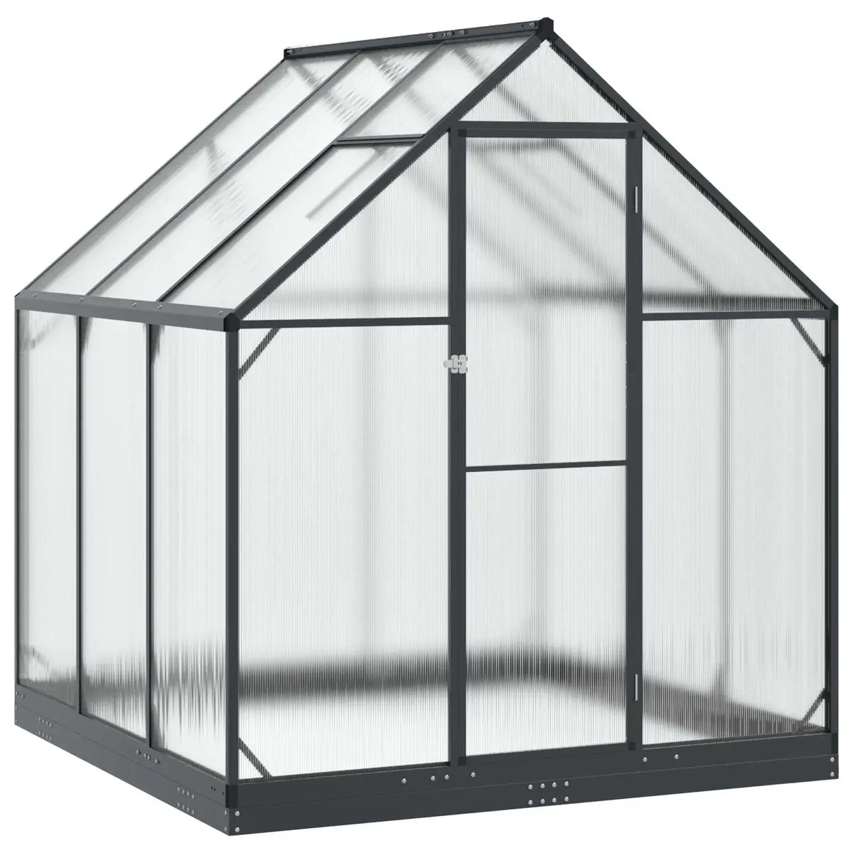 Garden Greenhouse Tunnel Door Anthracite Adjustable Height 183.5cm Structure