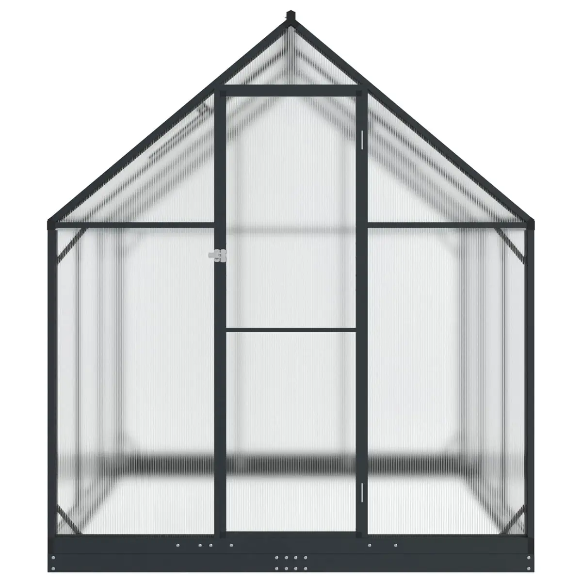 Garden Greenhouse Tunnel Door Anthracite Adjustable Height 183.5cm Structure