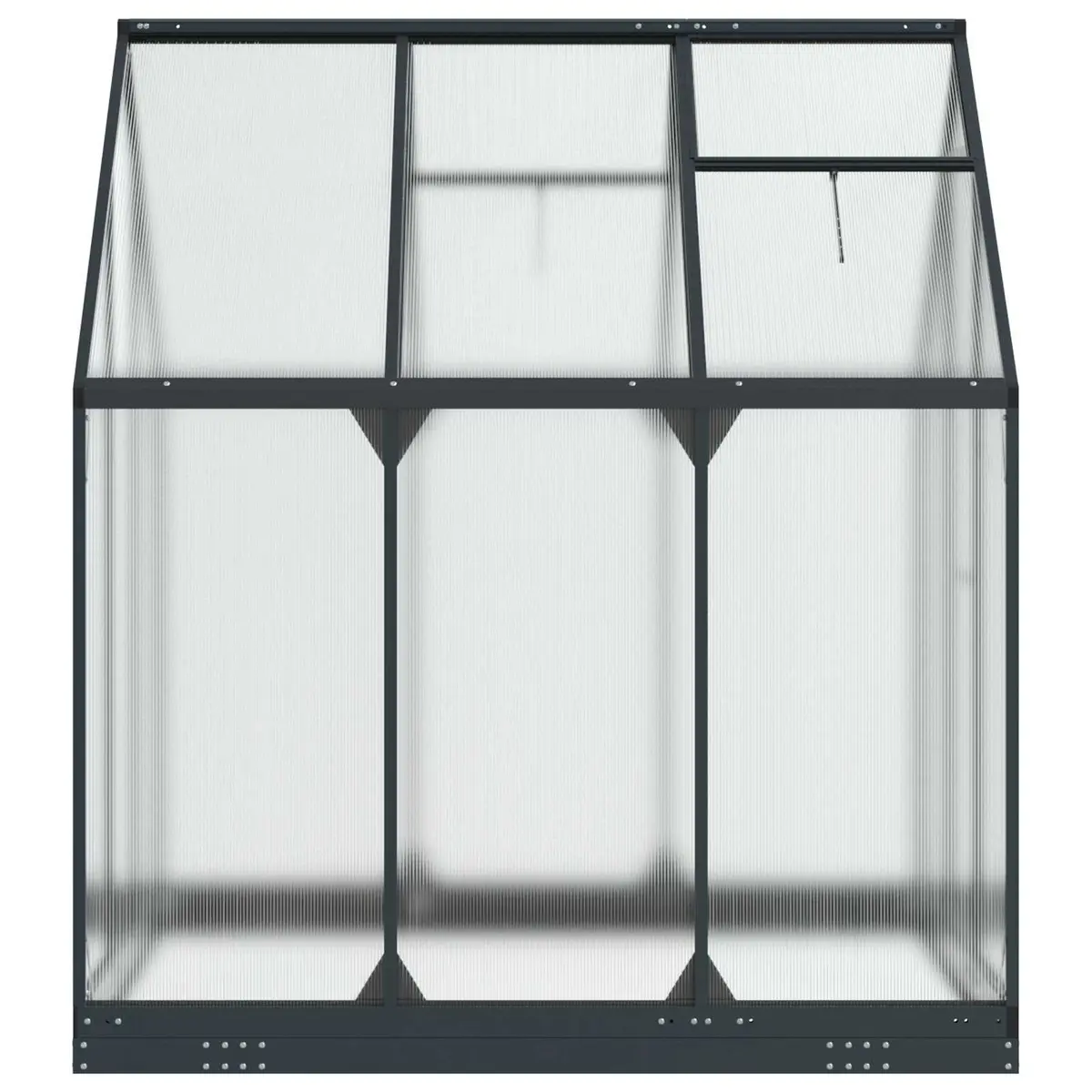Garden Greenhouse Tunnel Door Anthracite Adjustable Height 183.5cm Structure