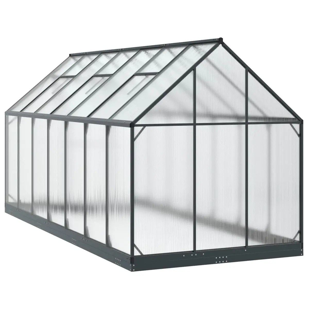Garden Greenhouse Tunnel Adjustable Height Anthracite Weather-Resistant 183.5 x 423.5 x 207 cm