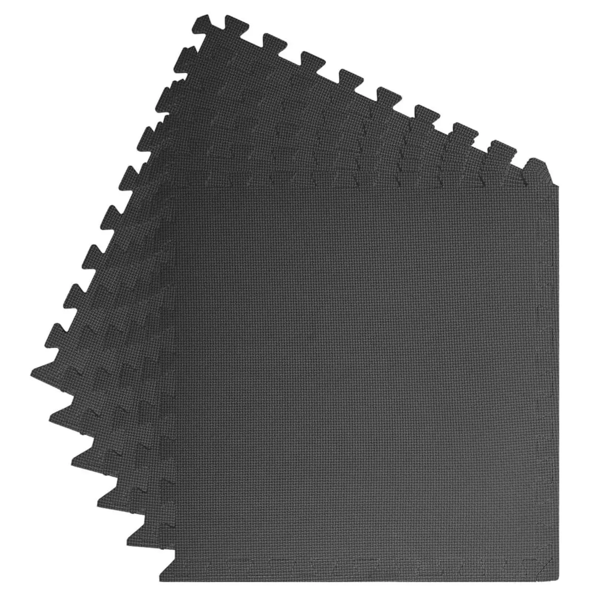 Pool Ground Mat Modular Interlocking Tiles Black EVA Foam 6 Piece