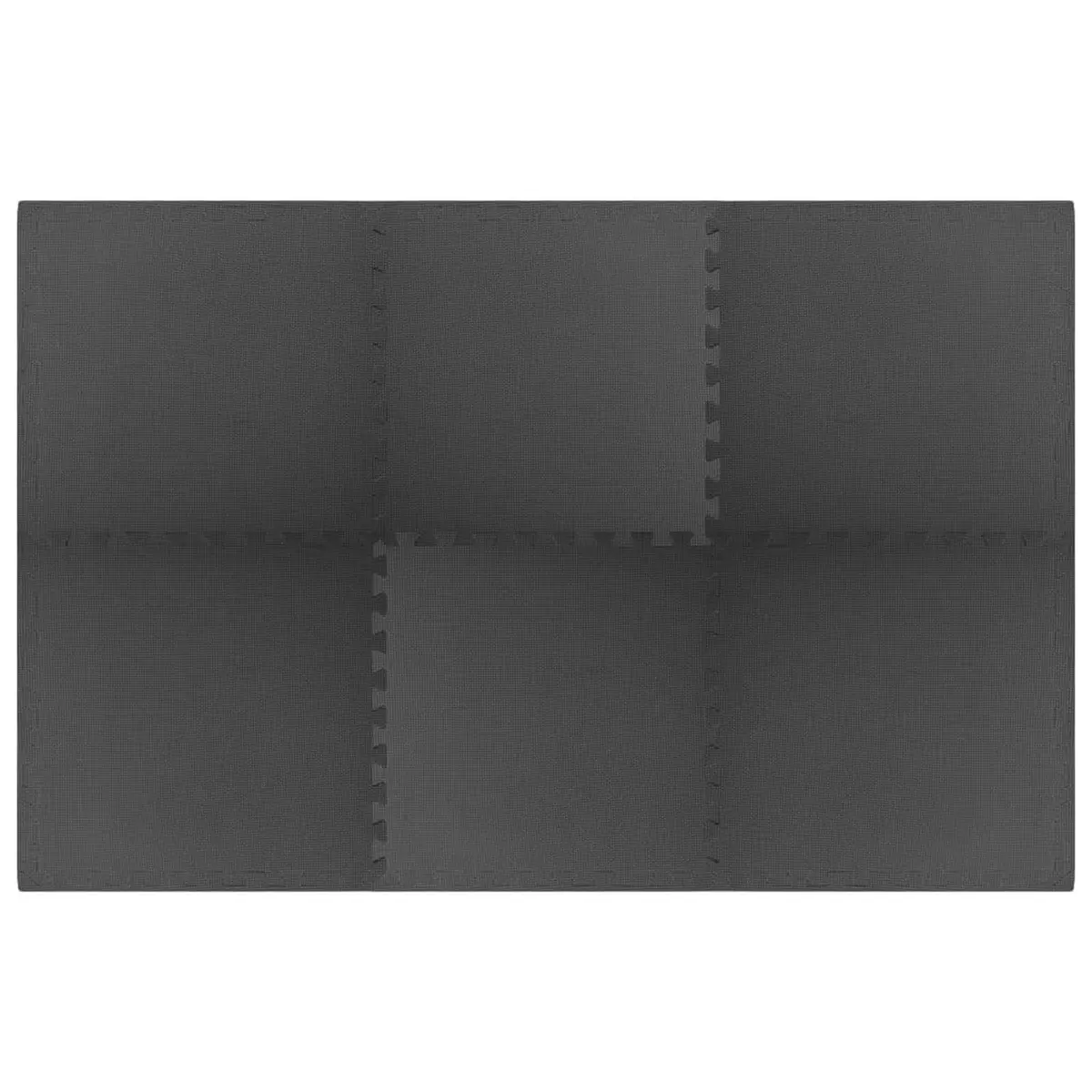 Pool Ground Mat Modular Interlocking Tiles Black EVA Foam 6 Piece